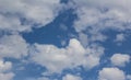 White scattered clouds against a blue sky